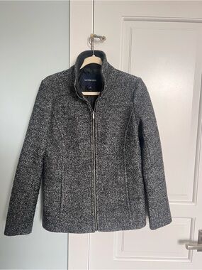Lands' End Women's Charcoal Heather Zip-Up Jacket